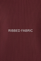MAROON RIBBED HIGHNECK – UNISEX