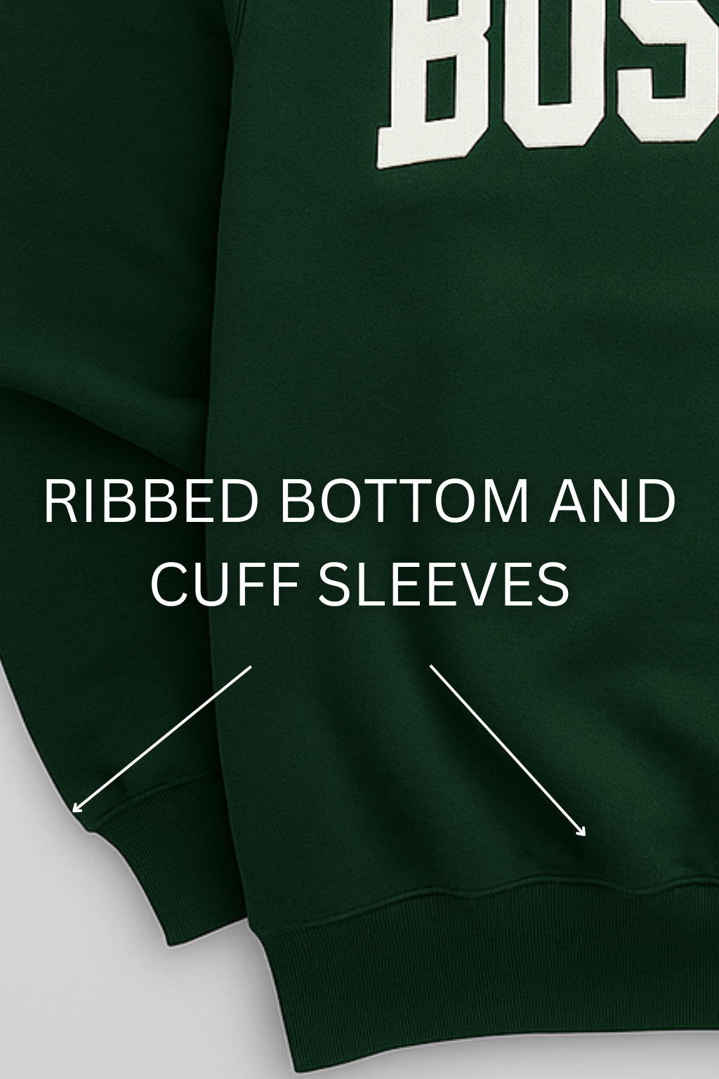 BOSTON GRAPHIC SWEATSHIRT - BOTTLE GREEN (SS#01)