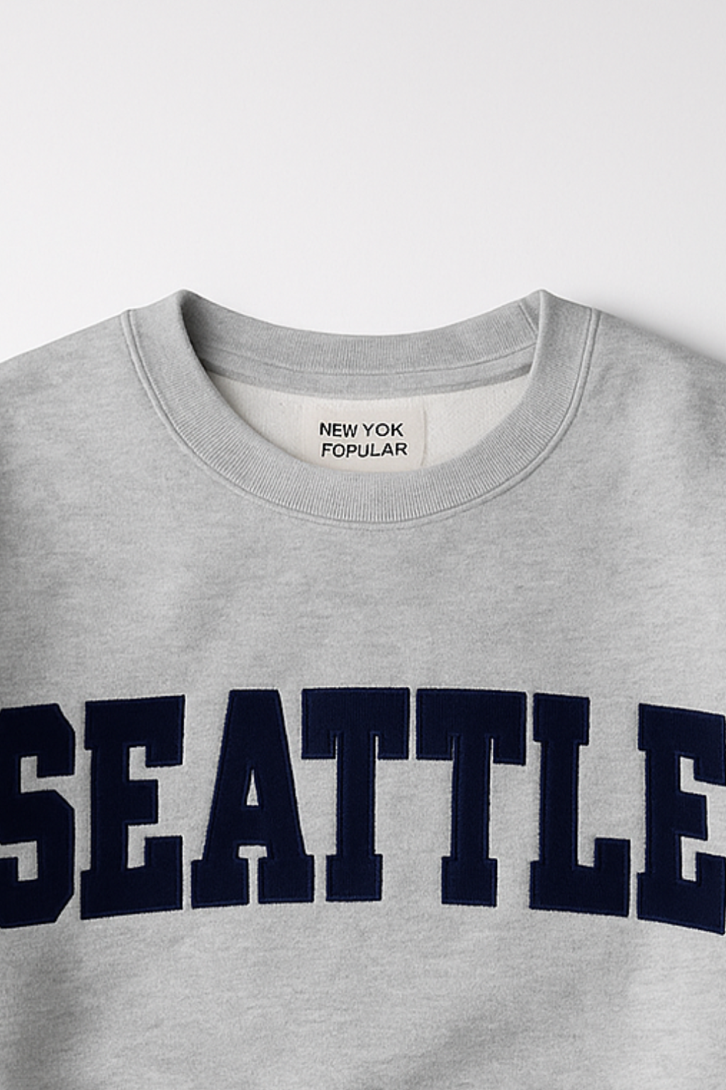 SEATTLE GRAPHIC EMBROIDERED SWEATSHIRT - GREY (SS#01)