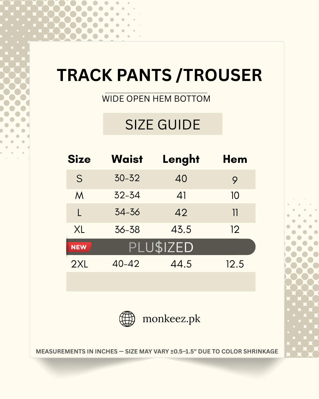 Plain Cargo Wide Bottom Track Pant - Brown - UNISEX