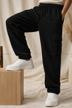 Co-Ord Set – Korean Minimalist Shirt × Plain Cargo Wide Bottom Track Pant (Unisex)