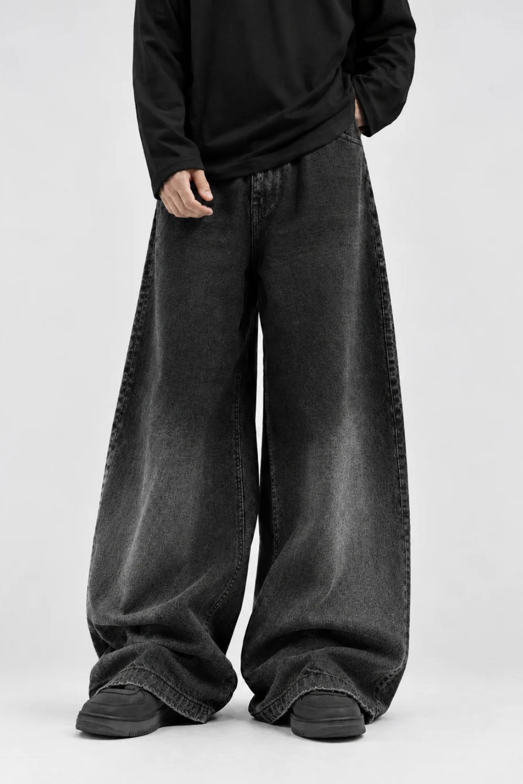 WASHED BAGGY DENIM | BLACK | UNISEX