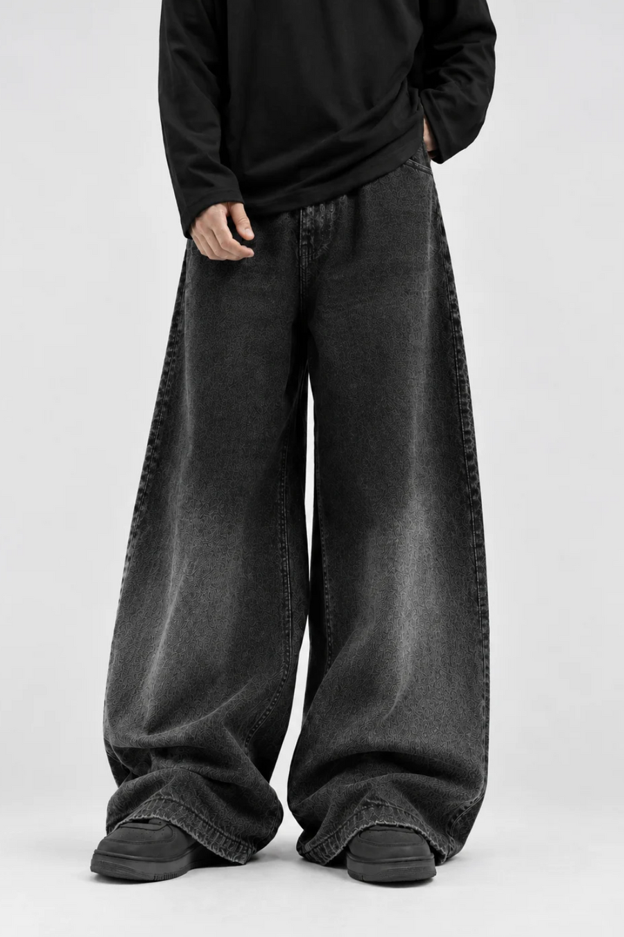 WASHED BAGGY DENIM | BLACK | UNISEX