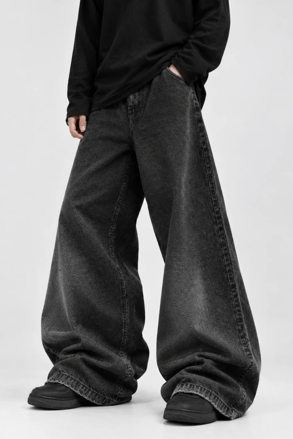WASHED BAGGY DENIM | BLACK | UNISEX