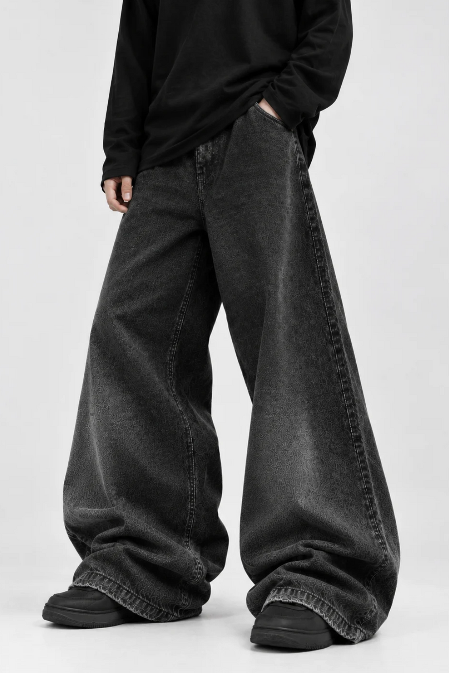 WASHED BAGGY DENIM | BLACK | UNISEX