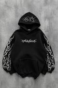 CHAIN REIGN | GRAPHIC PULLOVER HOODIE | BLACK | UNISEX