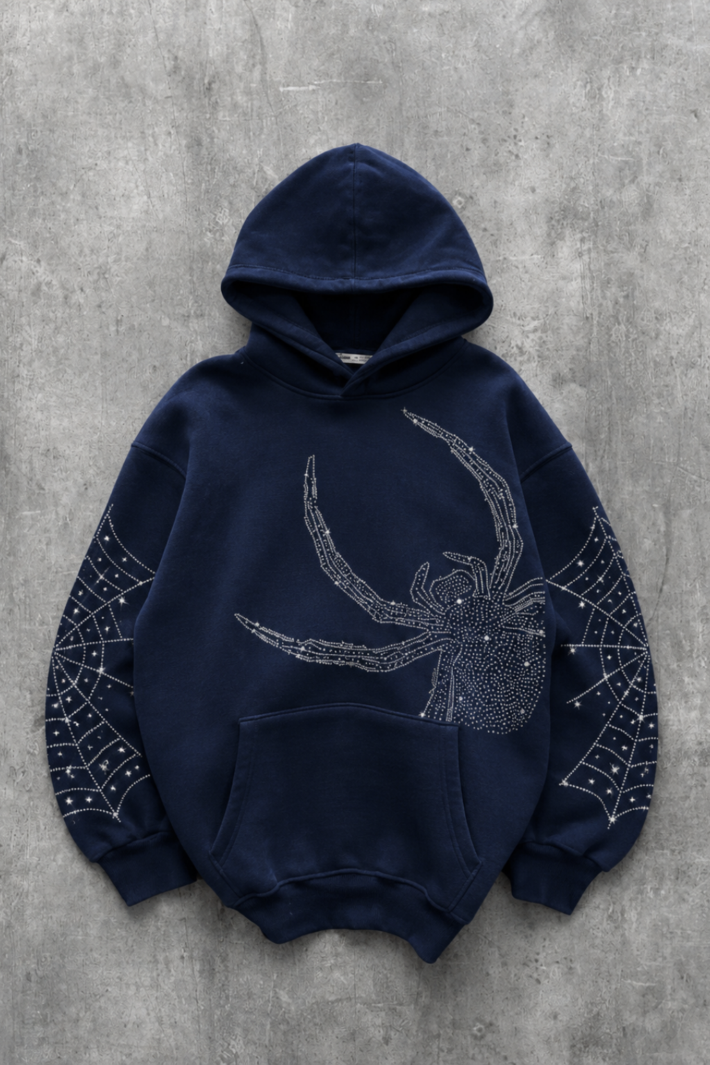 NIGHT WEAVER | GRAPHIC PULLOVER HOODIE | NAVY BLUE | UNISEX