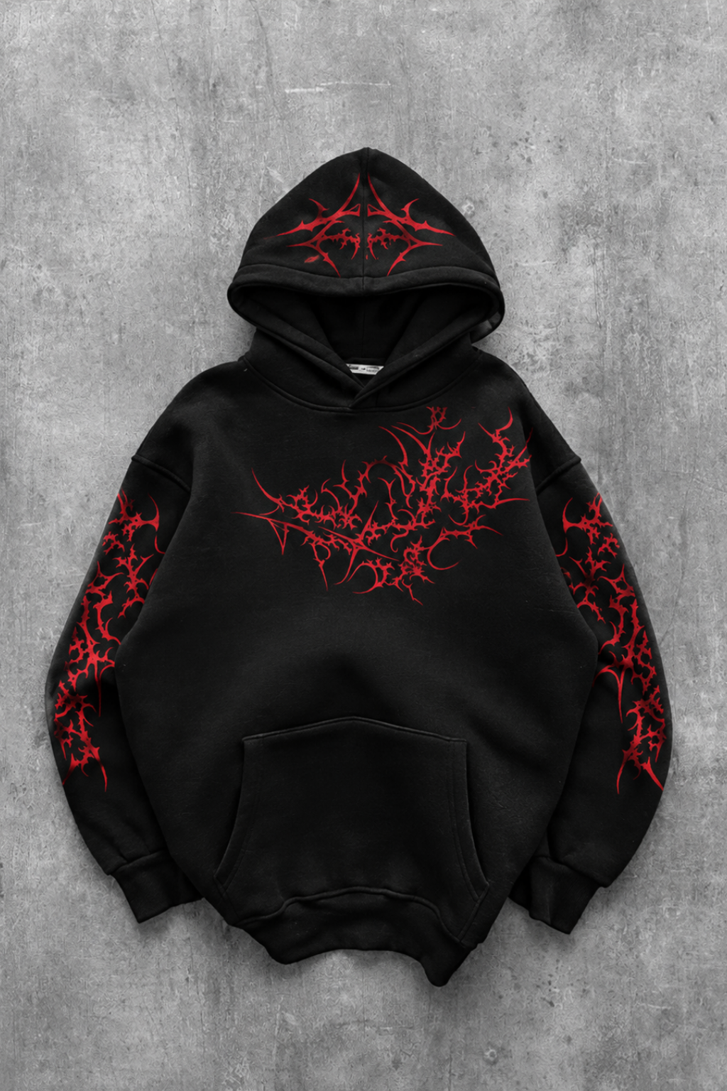 INFERNO RAGE | GRAPHIC PULLOVER HOODIE | BLACK | UNISEX