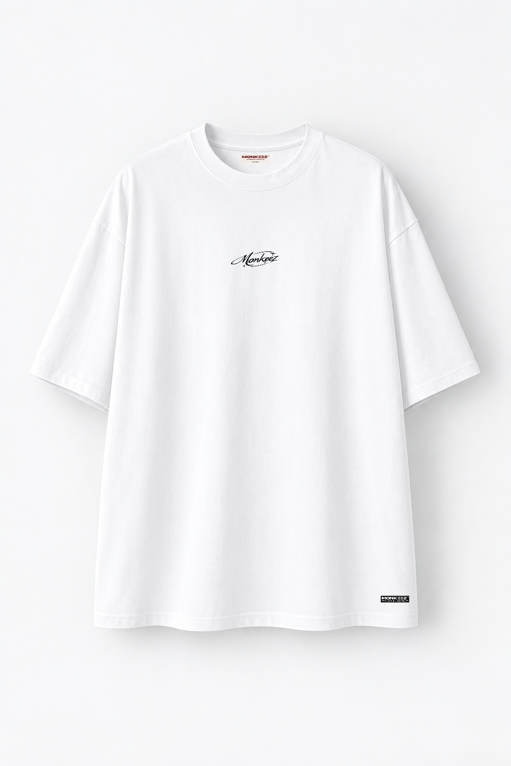 MONKEEZ | BASIC ROUND-NECK TEE | WHITE - UNISEX