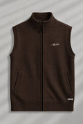 SLEEVELESS ZIPPER MOCKNECK | BROWN | UNISEX