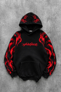 FLAMEABLE BURNOUT | GRAPHIC PULLOVER HOODIE | BLACK | UNISEX