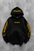 GOLD SCRIPT | GRAPHIC PULLOVER HOODIE | BLACK | UNISEX