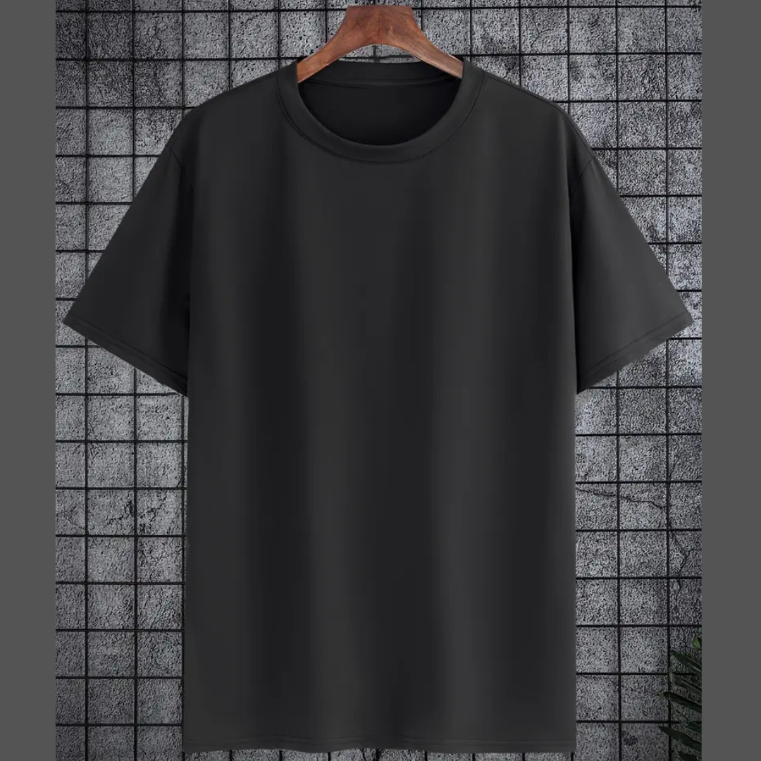Plain Black RoundNeck Tshirt -Unisex