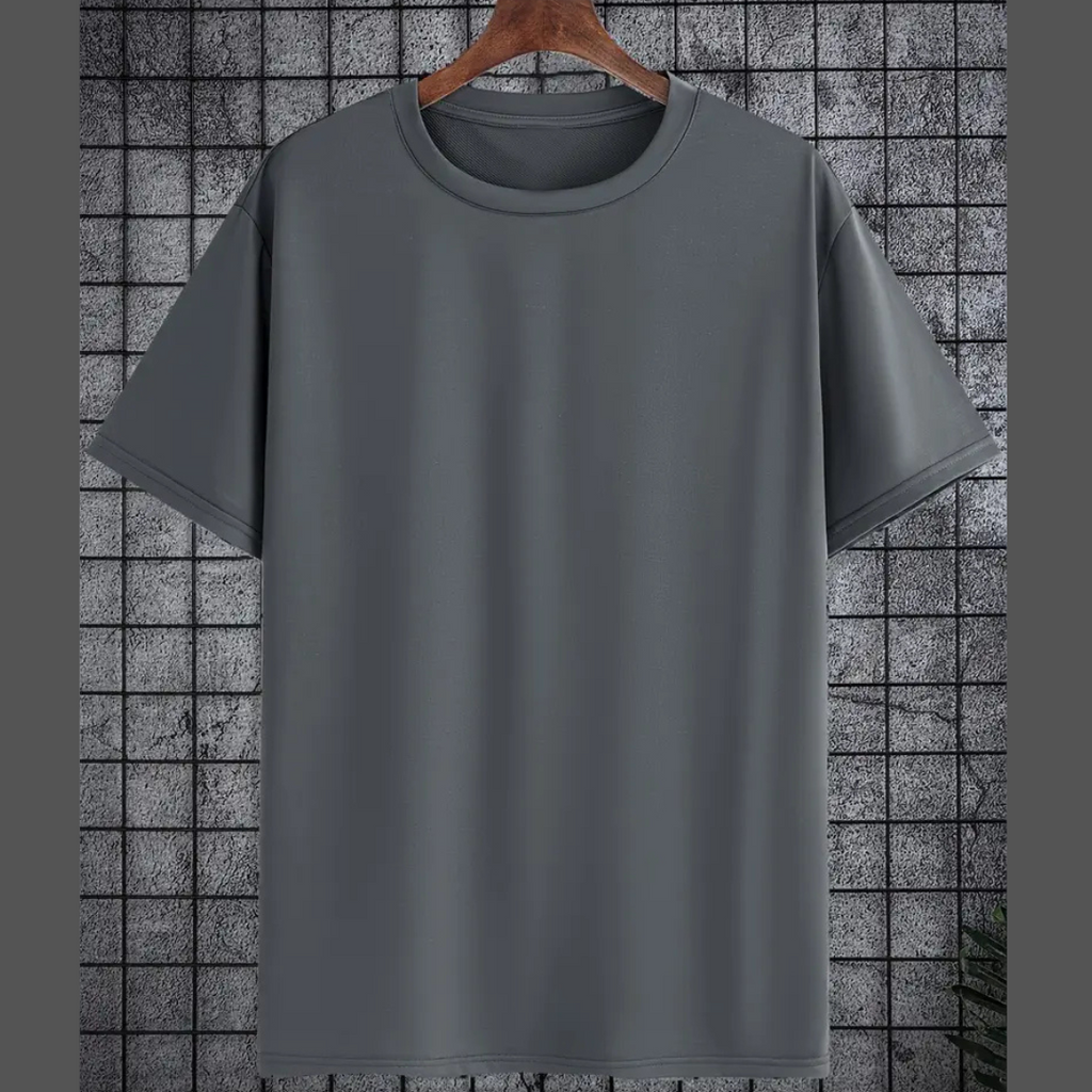 Plain Mid Grey RoundNeck Tshirt - Unisex