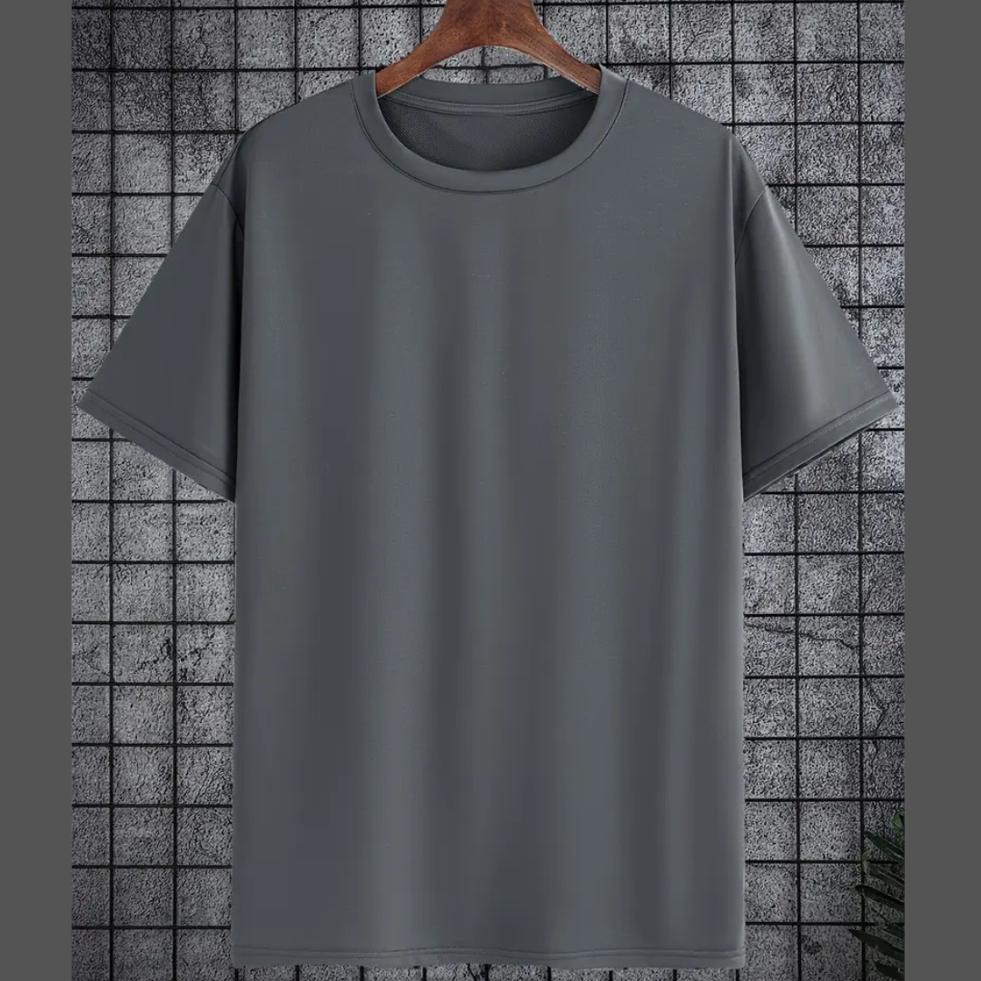 Plain Mid Grey RoundNeck Tshirt - Unisex