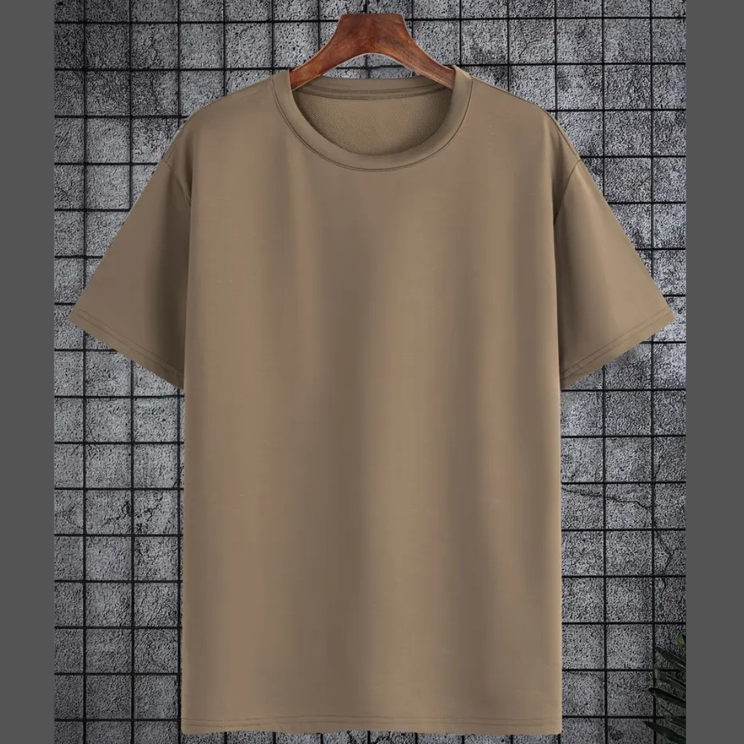 Plain Brown RoundNeck Tshirt - Unisex