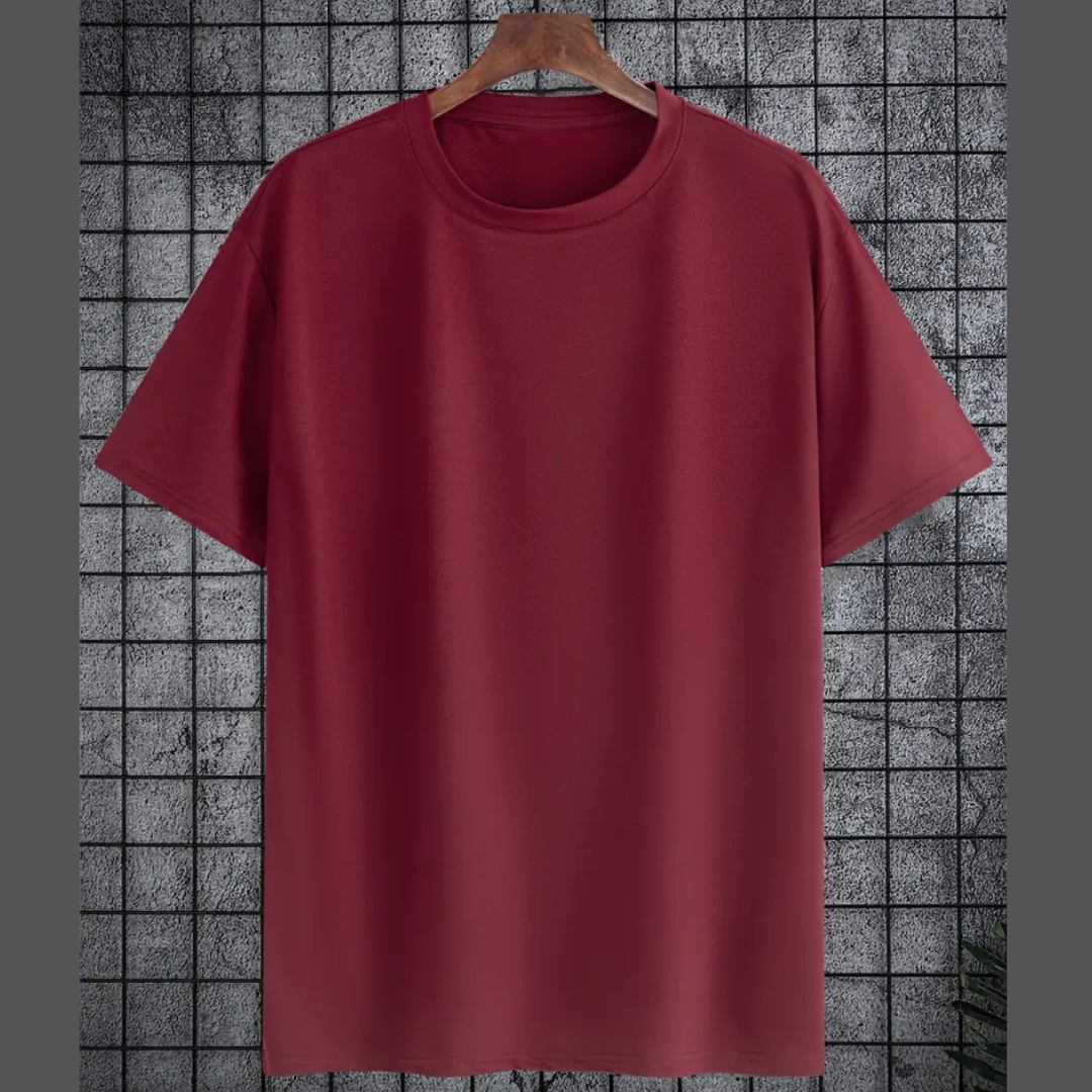 Plain Maroon RoundNeck Tshirt - Unisex
