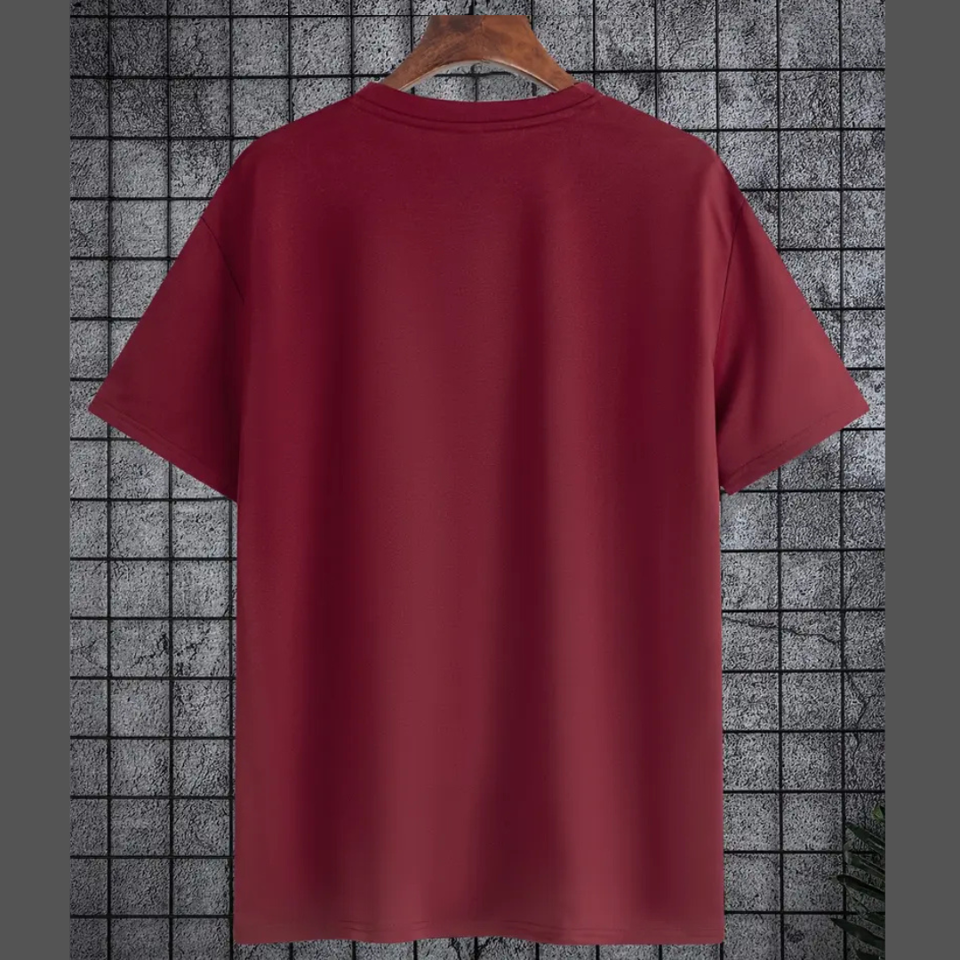 Plain Maroon RoundNeck Tshirt - Unisex