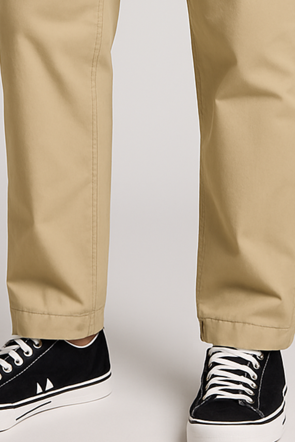 Beige Imported Loose Bottom Power Stretch Cargo Trouser