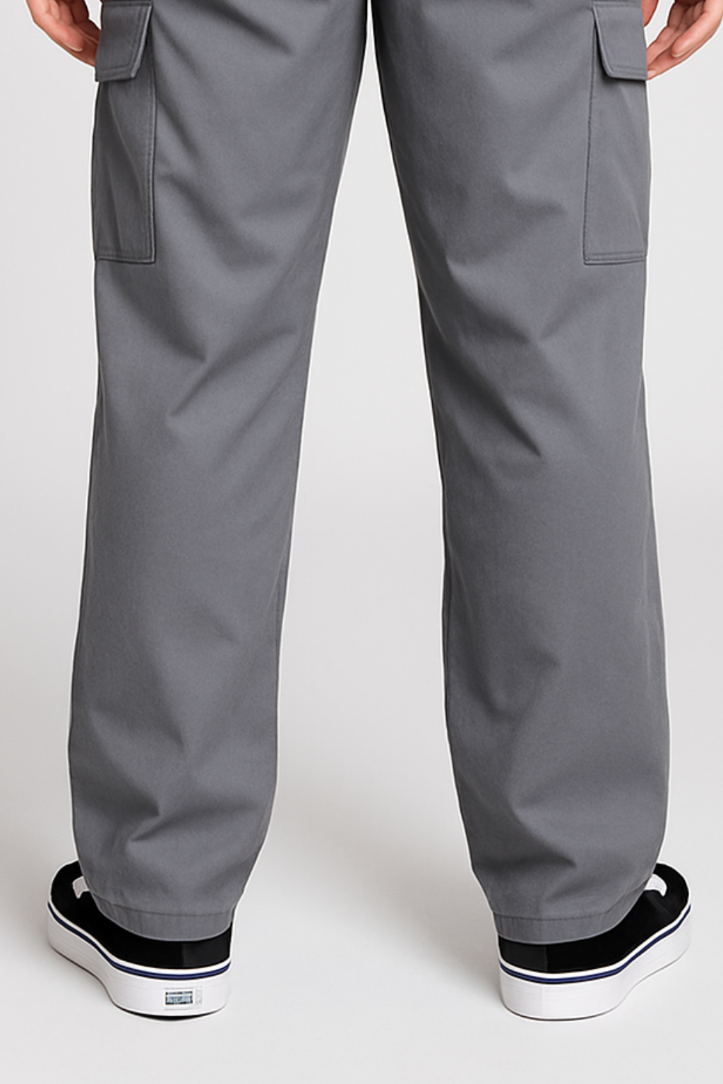 Dark Gray Imported Loose Bottom Power Stretch Cargo Trouser