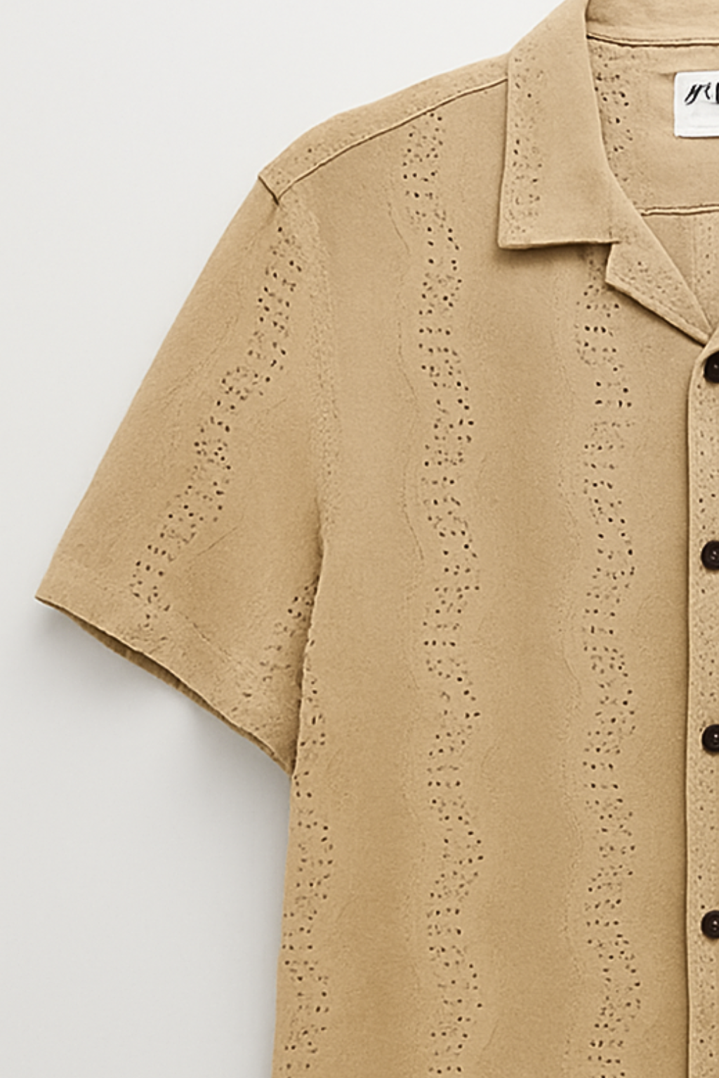 Air Breeze Cuban Collar Shirt - Beige