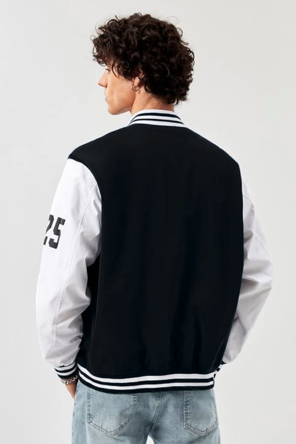 BLACK BOSTON VARSITY JACKET - UNISEX