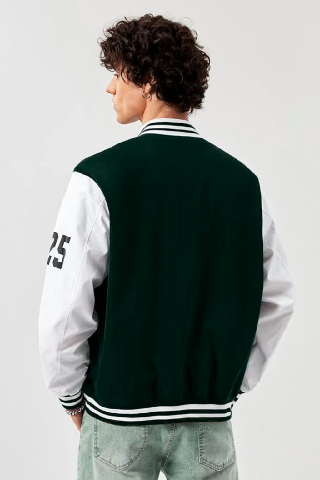 GREEN BOSTON VARSITY JACKET - UNISEX