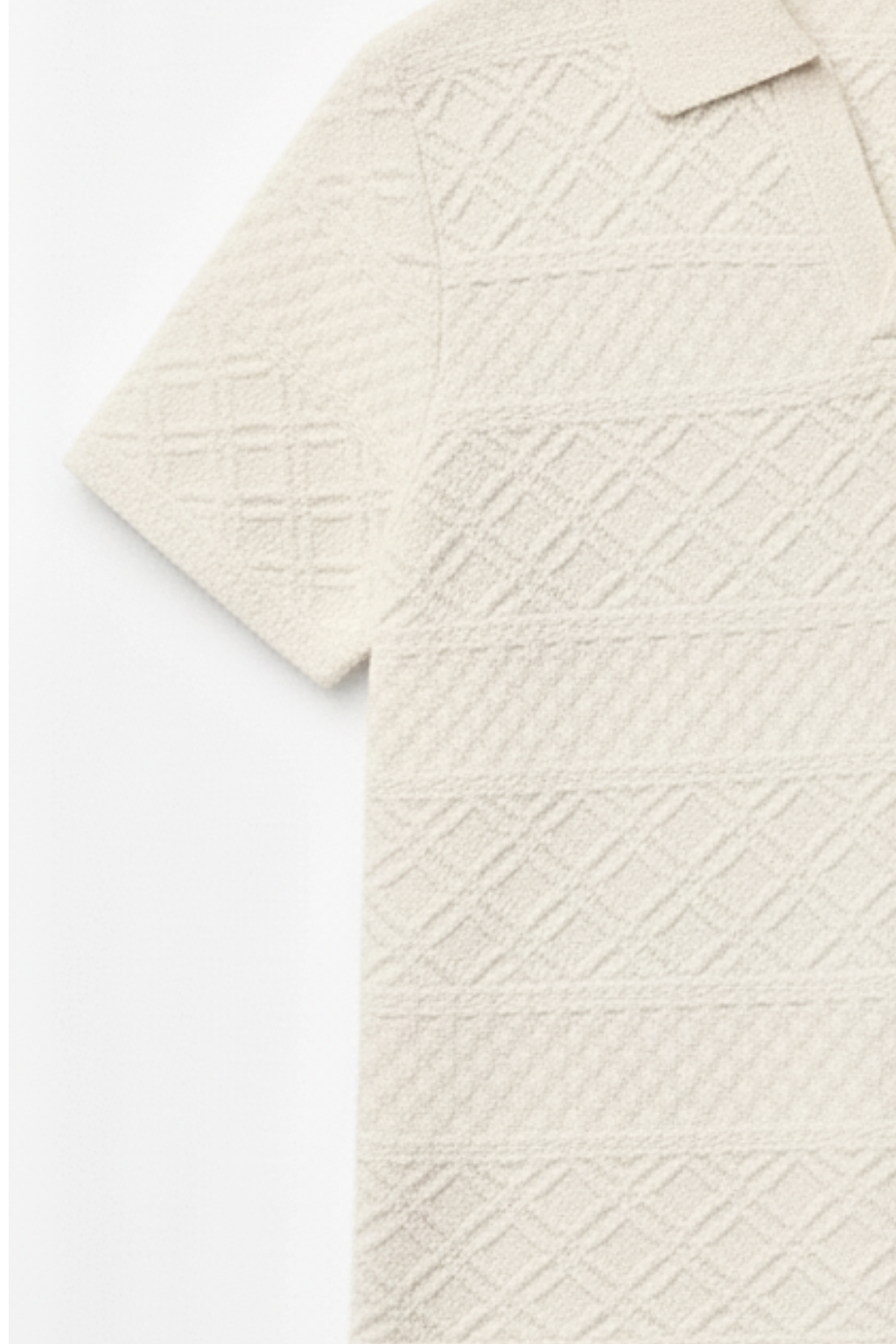 PACK OF 2 JOHNY COLLAR KNITTED EMBOSED POLO - OLIVE & OFF WHITE