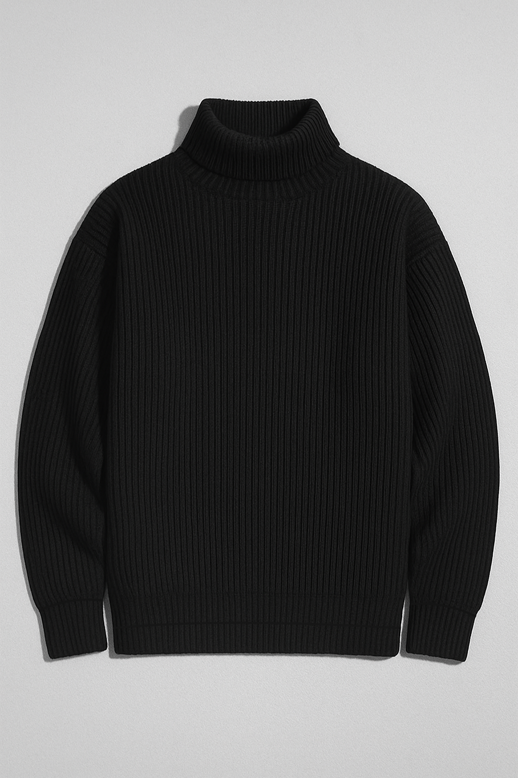 PACK OF 2 CHARCOAL & BLACK RIBBED & BOTTOM HIGHNECK – UNISEX