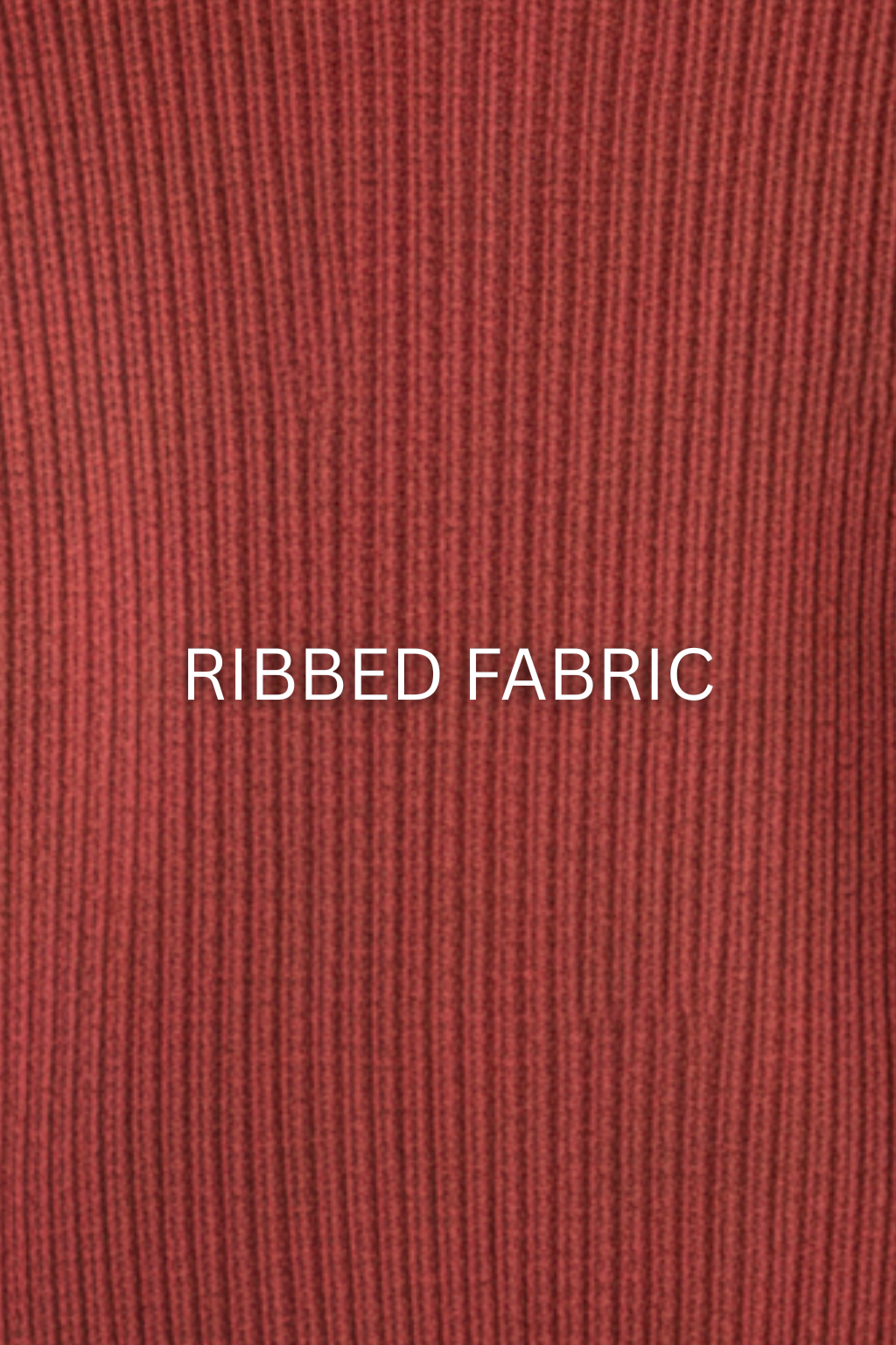 PACK OF 2 RUST MAROON & WHITE RIBBED HIGHNECK