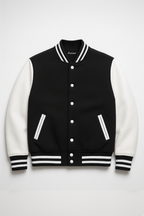 BLACK BASEBALL VARSITY JACKET - UNISEX