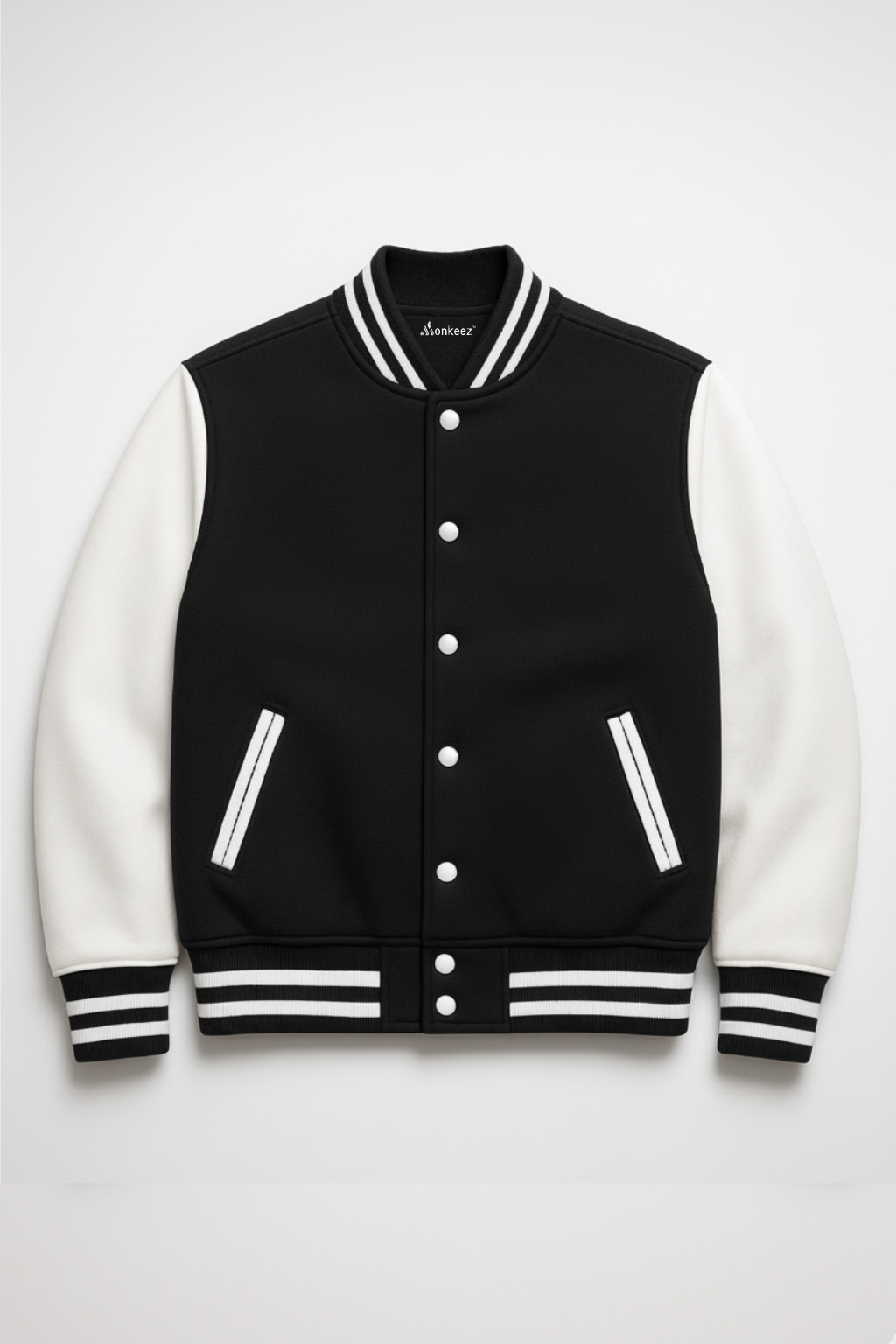 BLACK BASEBALL VARSITY JACKET - UNISEX