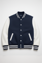DARK BLUE BASEBALL VARSITY JACKET - UNISEX