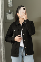 BLACK DENIM JACKET - UNISEX