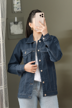 DARK BLUE DENIM JACKET - UNISEX