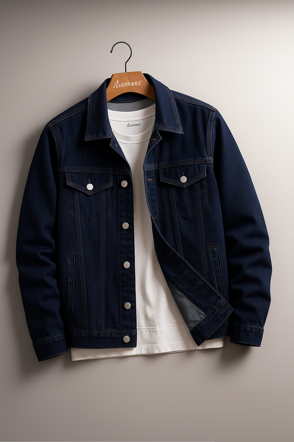 DARK BLUE DENIM JACKET - UNISEX