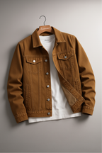 MUSTARD BROWN DENIM JACKET - UNISEX