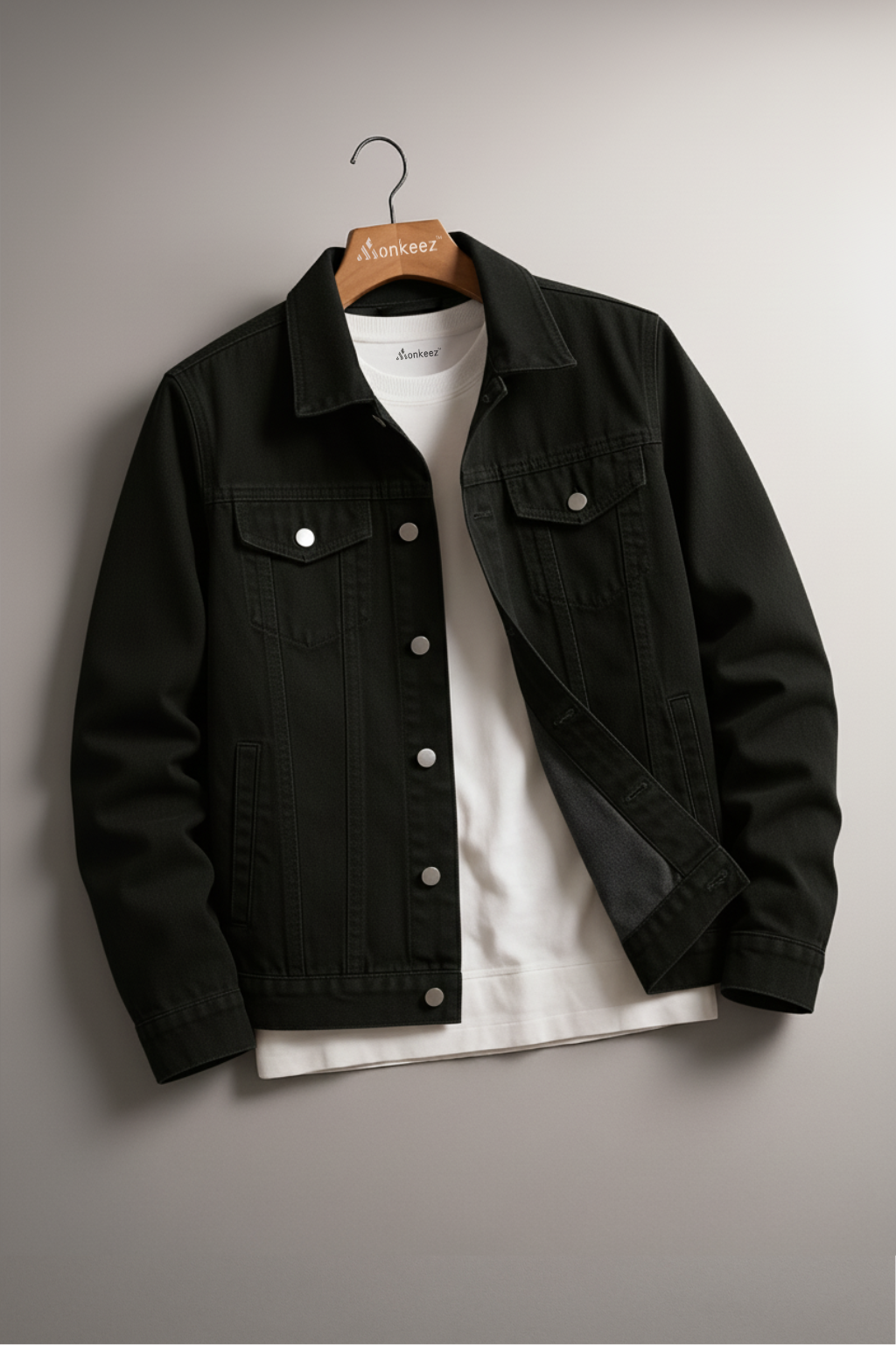 BLACK DENIM JACKET - UNISEX