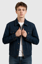 DARK BLUE DENIM JACKET - UNISEX