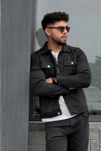 BLACK DENIM JACKET - UNISEX