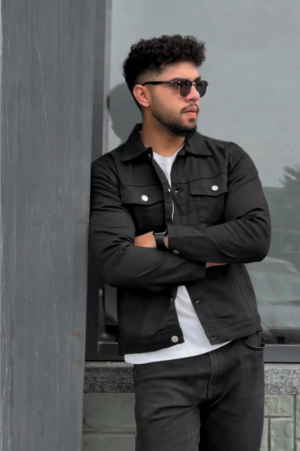 BLACK DENIM JACKET - UNISEX