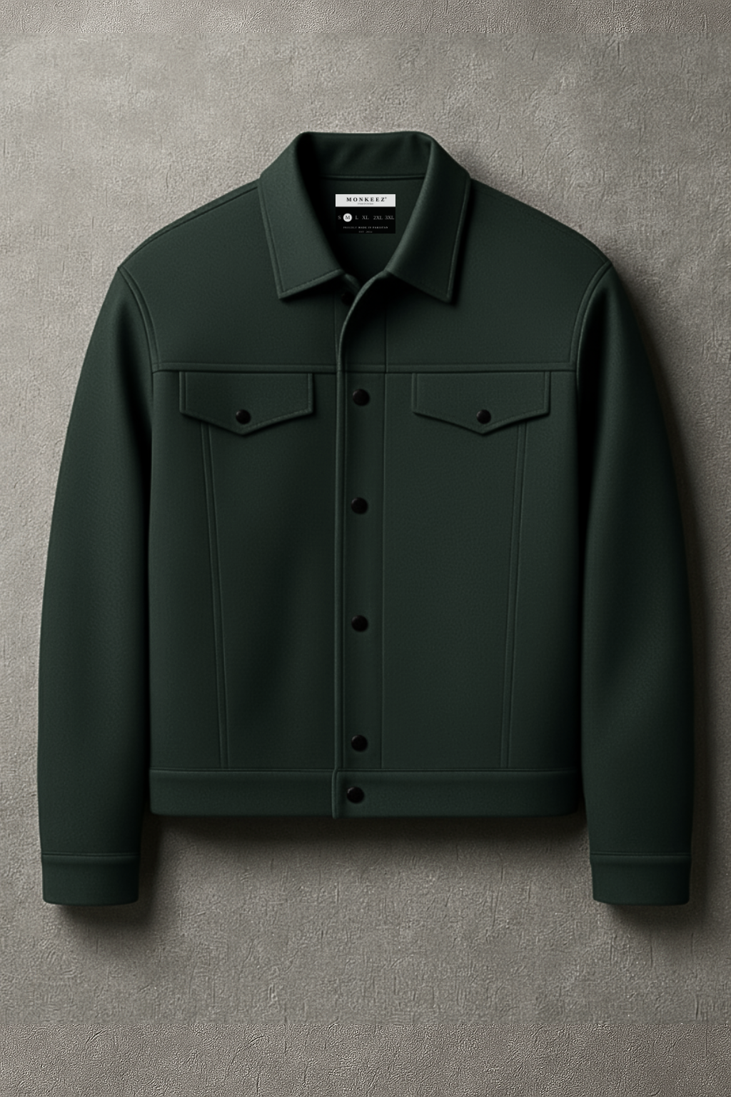 Pack Of 2 Black & Dark Green Korean Minimalist Jacket - Unisex