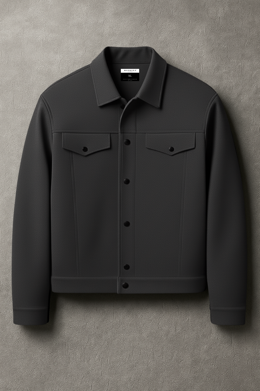 Charcoal Korean Minimalist Jacket - Unisex