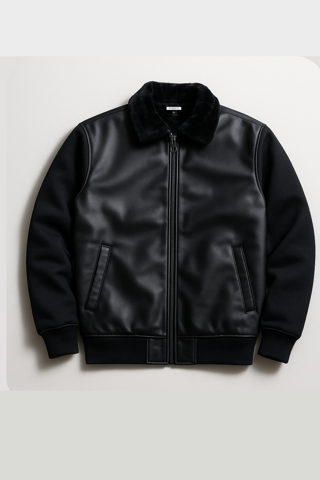 Western Black Synthetic Shearling Sharfa Jacket - Unisex