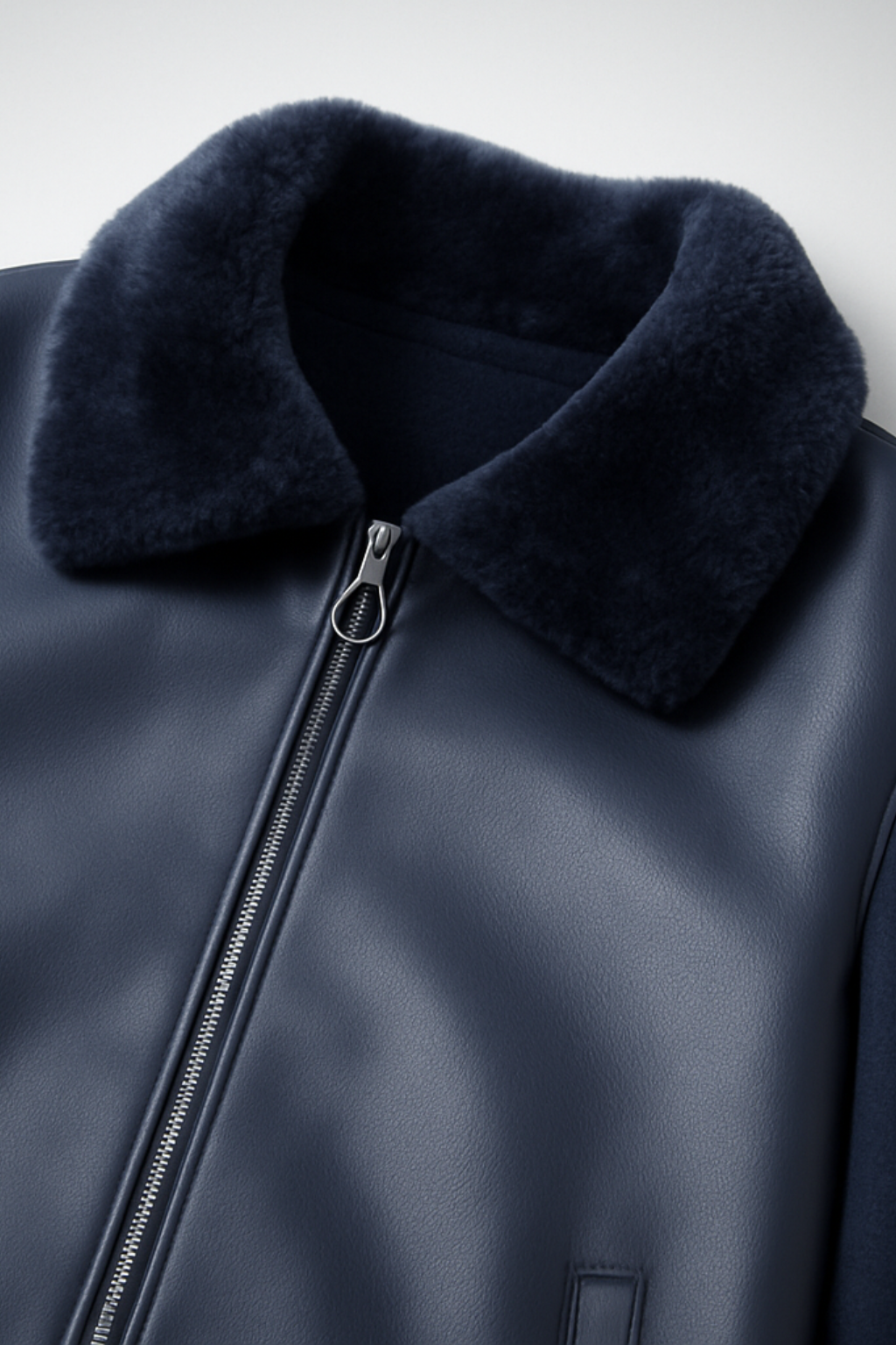 Western Black Synthetic Shearling Sharfa Jacket - Unisex