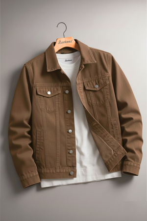 BEIGE DENIM JACKET - UNISEX