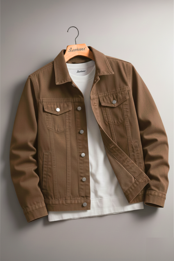 BROWN DENIM JACKET - UNISEX