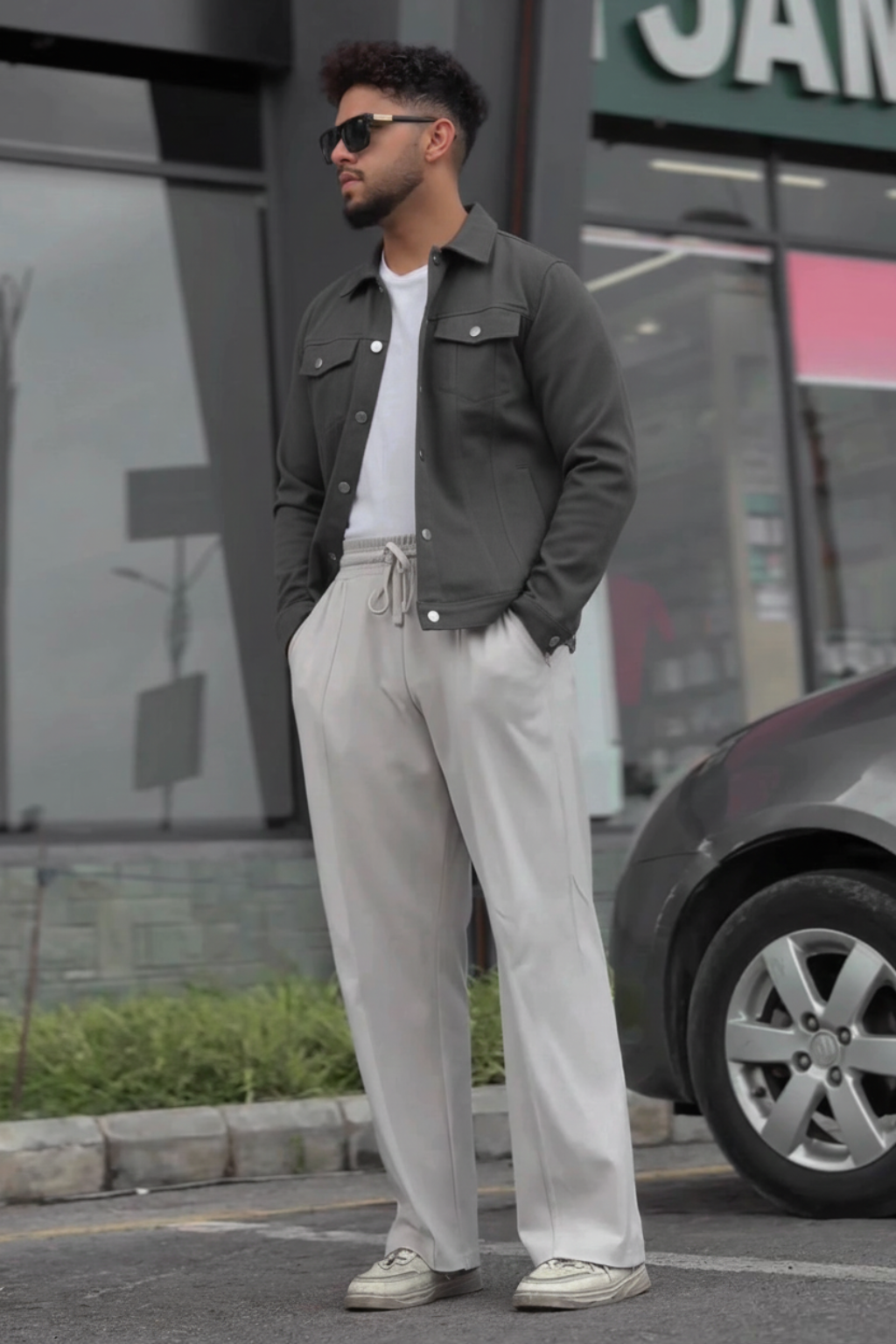 GREY DENIM JACKET - UNISEX