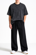 Co-Ord Set – Acid Wash Oversized Tee × Centerline Baggy Track Pant (Unisex)
