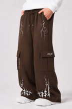 WIDE LEG CARGO TROUSER | VOLATGE - BROWN | UNISEX | LAST